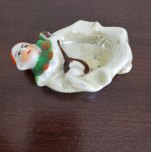 Vintage Art Deco Lusterware Pierrot Trinket Dish - Picture 7 of 9